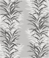 NextWall Peel & Stick Leaf Stripe Monochrome Wallpaper