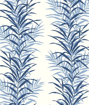 NextWall Peel & Stick Leaf Stripe Carolina Blue Wallpaper