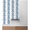 NextWall Peel & Stick Leaf Stripe Carolina Blue Wallpaper - Image 5