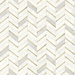 NextWall Peel & Stick Chevron Marble Tile Metallic Gold & Pearl Gray Wallpaper
