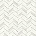 NextWall Peel & Stick Chevron Marble Tile Metallic Silver & Pearl Gray Wallpaper