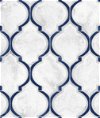 NextWall Peel & Stick Marbled Ogee Royal Blue & Carrara Wallpaper