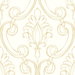 NextWall Peel & Stick Sketched Damask Metallic Gold Wallpaper