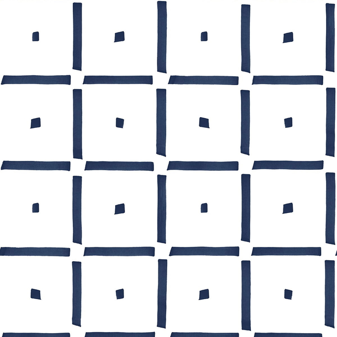 NextWall Peel &amp; Stick Check &amp; Spot Navy Blue Wallpaper image 1 of 5