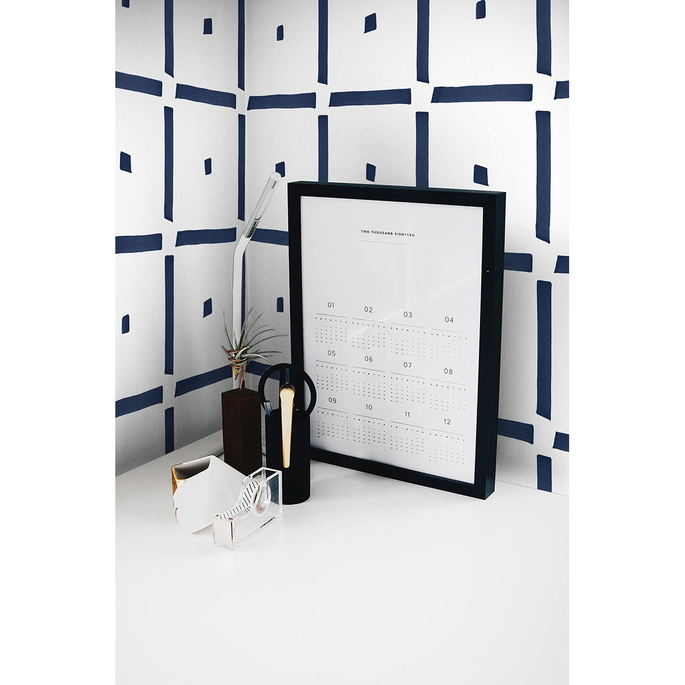 NextWall Peel &amp; Stick Check &amp; Spot Navy Blue Wallpaper image 4 of 5