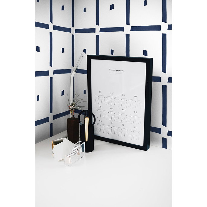 NextWall Peel &amp; Stick Check &amp; Spot Navy Blue Wallpaper image 4 of 5