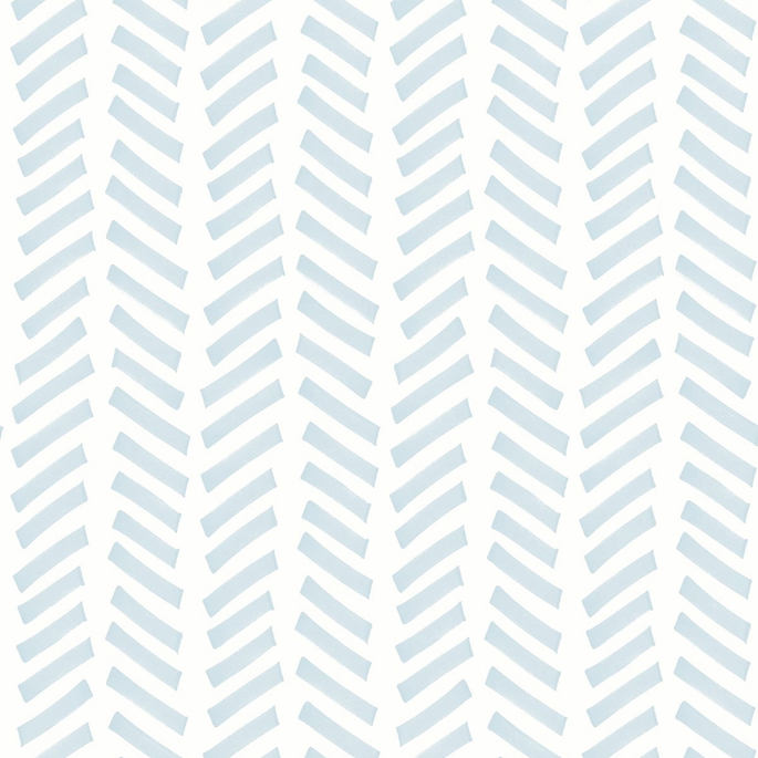 NextWall Peel &amp; Stick Mod Chevron Sky Blue Wallpaper image 1 of 5