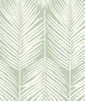 NextWall Peel & Stick Palm Silhouette Pastel Green Wallpaper