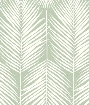 NextWall Peel & Stick Palm Silhouette Pastel Green Wallpaper