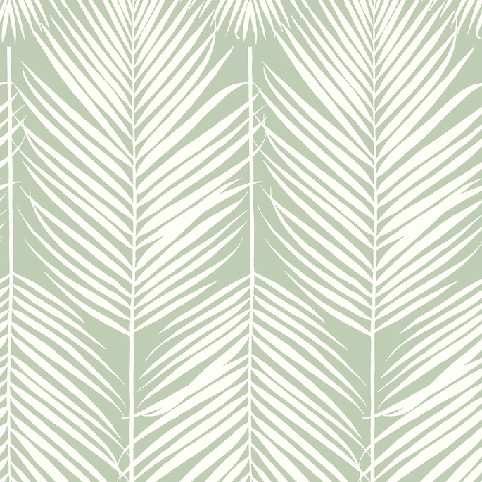 NextWall Peel &amp; Stick Palm Silhouette Pastel Green Wallpaper image 1 of 5