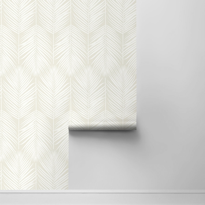 NextWall Peel &amp; Stick Palm Silhouette Sea Salt Wallpaper image 2 of 4