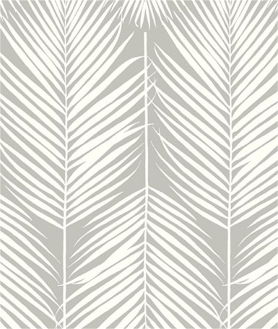 NextWall Peel & Stick Palm Silhouette Harbor Gray Wallpaper