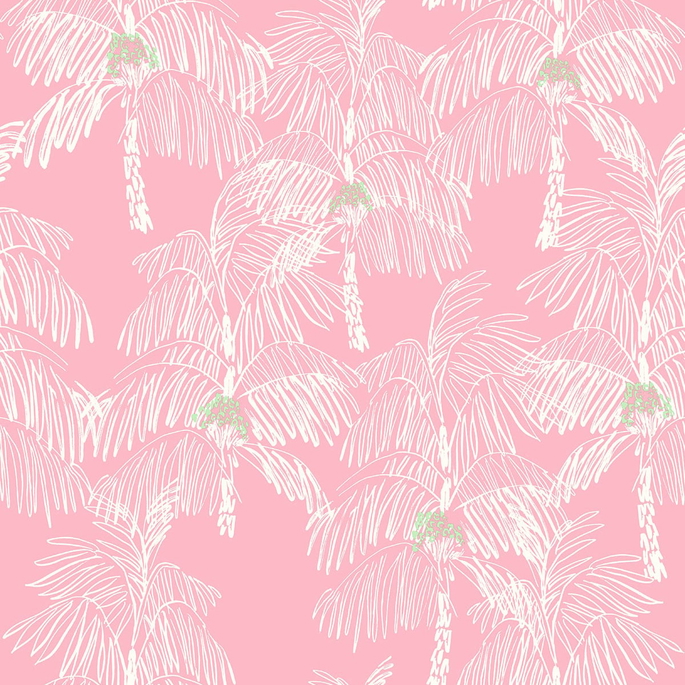 NextWall Peel &amp; Stick Palm Beach Flamingo Wallpaper image 1 of 4