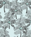 NextWall Peel & Stick Palm Beach Sky Blue & Black Wallpaper
