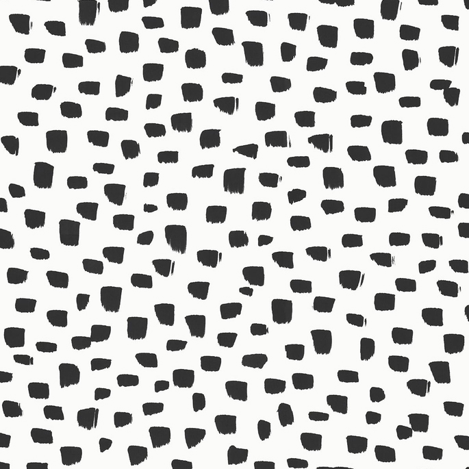 NextWall Peel &amp; Stick Speckled Dot Black &amp; White Wallpaper image 1 of 5