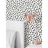 NextWall Peel & Stick Speckled Dot Black & White Wallpaper - Image 4