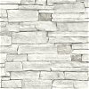 NextWall Peel & Stick Stacked Stone Arctic Grey Wallpaper - Image 1