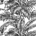 NextWall Peel & Stick Palm Jungle Ebony & Pearl Wallpaper