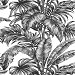 NextWall Peel &amp; Stick Palm Jungle Ebony &amp; Pearl Wallpaper thumbnail image 1 of 5