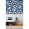 NextWall Peel & Stick Palm Jungle Marine Blue Wallpaper - Image 4