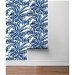 NextWall Peel &amp; Stick Palm Jungle Marine Blue Wallpaper thumbnail image 5 of 5
