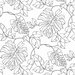 NextWall Peel & Stick Tropical Linework Black & White Wallpaper