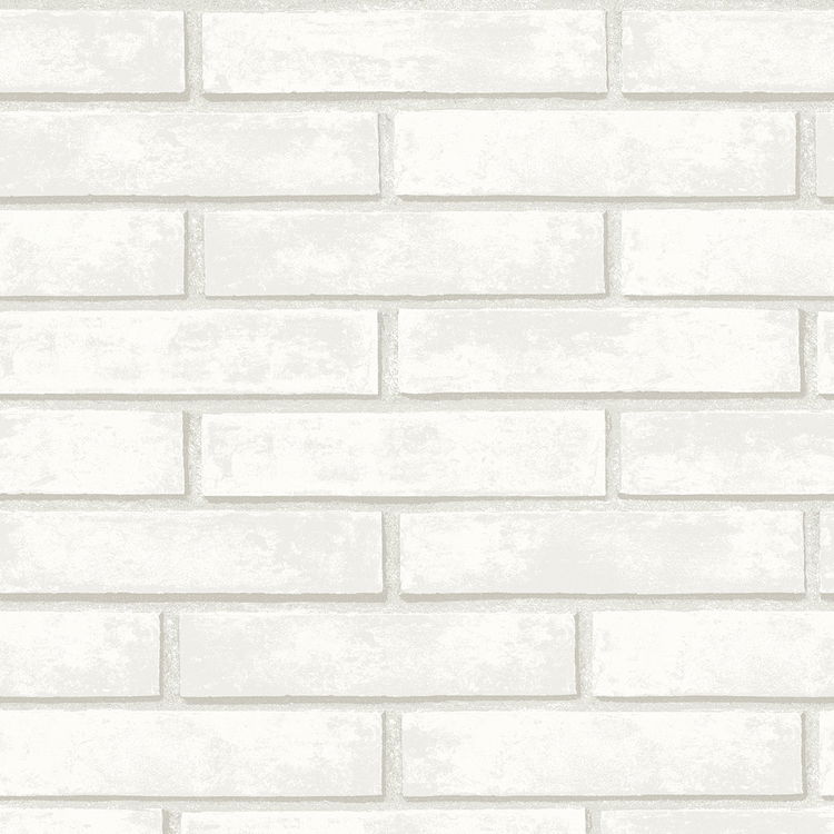 NextWall Peel & Stick Monarch Brick Arctic Grey Wallpaper