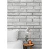 NextWall Peel & Stick Monarch Brick Calcutta Grey Wallpaper - Image 2