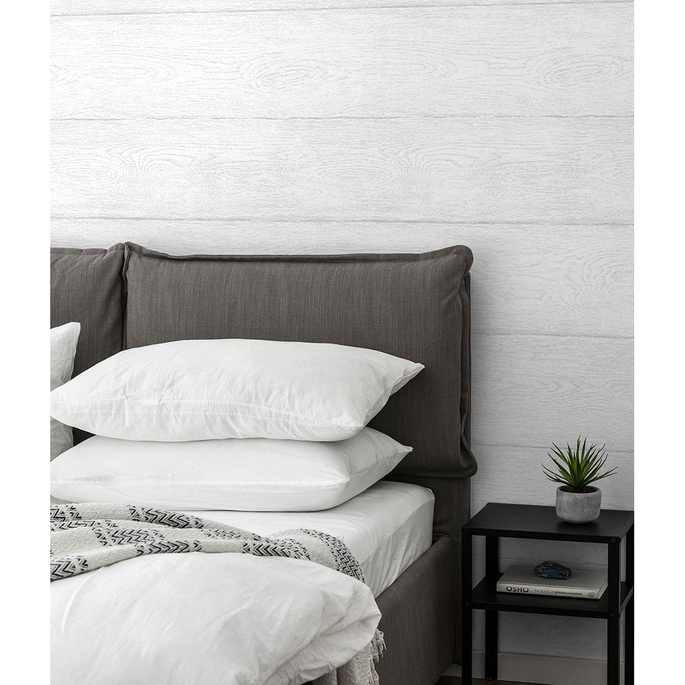 NextWall Peel &amp; Stick Woodgrain Grey Tint Wallpaper image 4 of 5