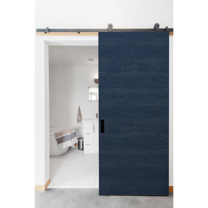 NextWall Peel &amp; Stick Woodgrain Navy Blue Wallpaper image 4 of 5