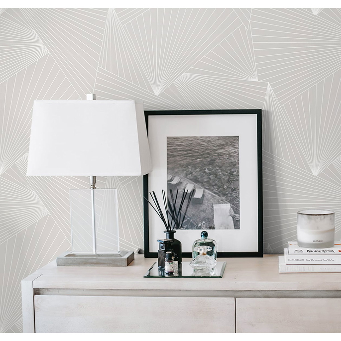 NextWall Peel &amp; Stick Ray Geo Granite Dust Wallpaper image 2 of 5