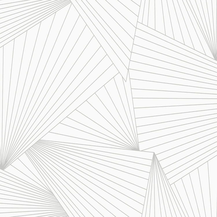 NextWall Peel & Stick Ray Geo White & Harbor Gray Wallpaper