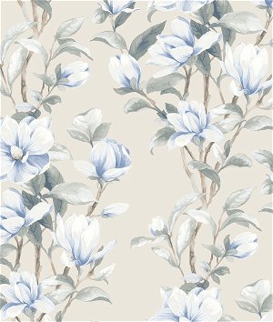 NextWall Peel & Stick Magnolia Trail Linen & French Blue Wallpaper