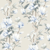 NextWall Peel & Stick Magnolia Trail Linen & French Blue Wallpaper
