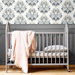 NextWall Peel &amp; Stick Spring Damask Bluestone &amp; Grey Wallpaper thumbnail image 4 of 4
