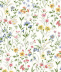 NextWall Peel & Stick Wildflowers Multicolored Wallpaper