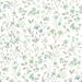 NextWall Peel &amp; Stick Wildflowers Dew Drop &amp; Spring Green Wallpaper thumbnail image 1 of 3