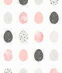NextWall Peel & Stick Mod Eggs Pink & Black Wallpaper