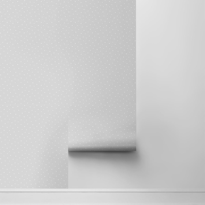 NextWall Peel &amp; Stick Polka Dots Daydream Grey Wallpaper image 2 of 4
