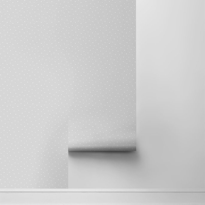 NextWall Peel &amp; Stick Polka Dots Daydream Grey Wallpaper image 2 of 4
