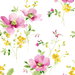 NextWall Peel & Stick Watercolor Windflower Cerise Pink & Marigold Wallpaper
