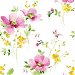 NextWall Peel &amp; Stick Watercolor Windflower Cerise Pink &amp; Marigold Wallpaper thumbnail image 1 of 4