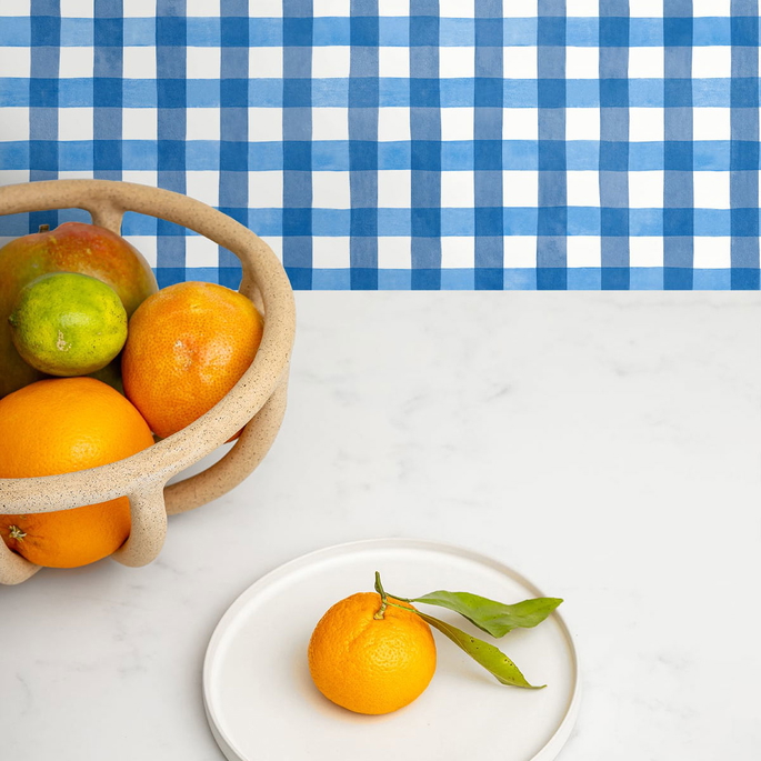 NextWall Peel &amp; Stick Spring Plaid Cobalt Wallpaper image 4 of 4