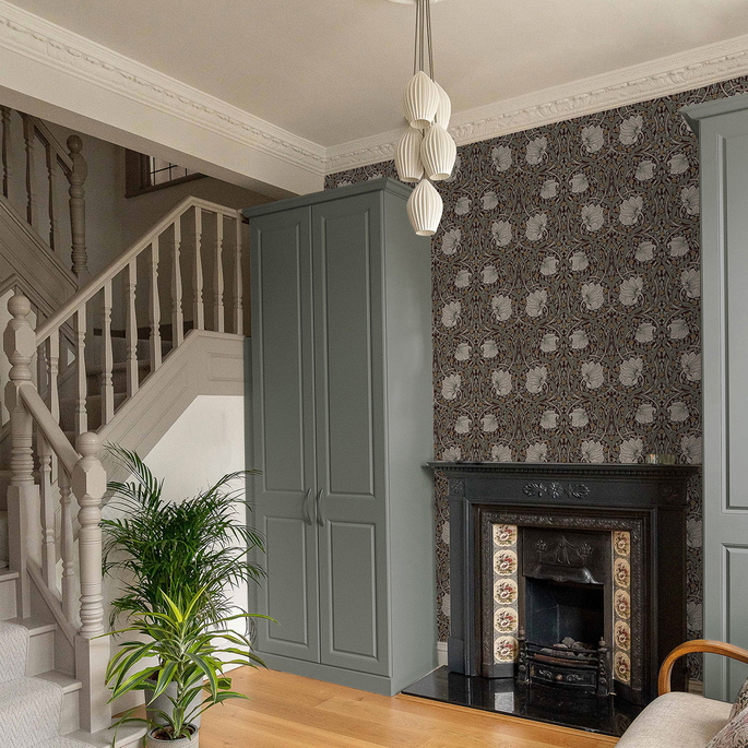 NextWall Peel &amp; Stick Primrose Floral Auburn &amp; Eucalyptus Wallpaper image 3 of 4