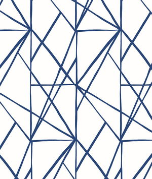 NextWall Peel & Stick Quartz Geo Navy Blue Wallpaper