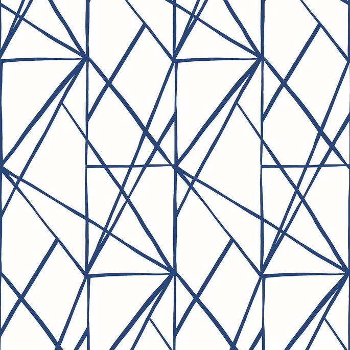 NextWall Peel &amp; Stick Quartz Geo Navy Blue Wallpaper image 1 of 4