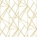 NextWall Peel & Stick Quartz Geo Metallic Gold Wallpaper