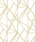 NextWall Peel & Stick Quartz Geo Metallic Gold Wallpaper