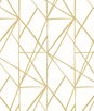 NextWall Peel & Stick Quartz Geo Metallic Gold Wallpaper