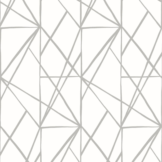 NextWall Peel &amp; Stick Quartz Geo Harbor Grey Wallpaper image 1 of 4